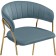 CHARTAL SHAMELIA 1 Metal/velor, Golden/Blue 60x52x79 cm