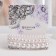Bracelet 3 rows "Pearl" ball No. 4,5,6, white color, d = 7 cm
