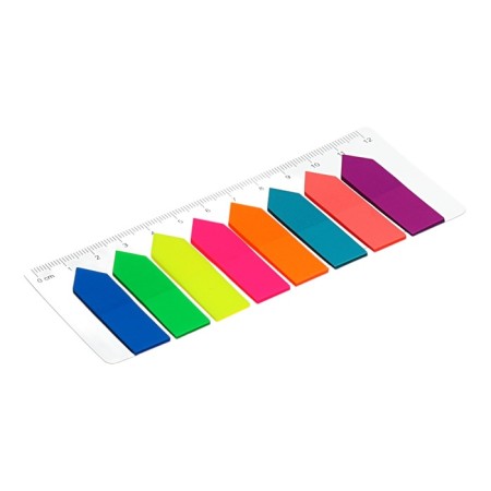 Bookmarks with adhesive edge are plastic, 12x45 mm, Erichkrause, "Neon Arrows", 200 sheets, 8 colors-1