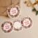 Schildik decorative for the gift "Patterned Wreath", 10 x 10 cm, New Year