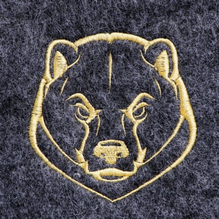 Hat for a gray bath with embroidery "Bear"-4