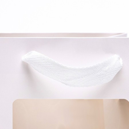 Gift package, with a window, 20 x 15 x 10 cm, white, 1pc.-2