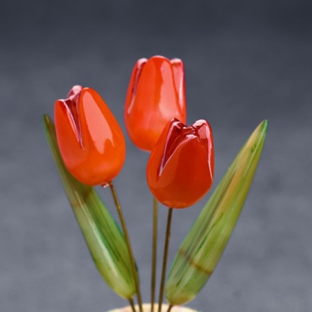 Flower flower "tulip" 3 flowers, small onyx-3