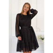 Платье женское, размер 42, цвет чёрный, красный 5503