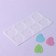 Chocolate form "hearts", silicone, 8 cells, 23.5 × 11.5 × 0.3 cm, the color is transparent
