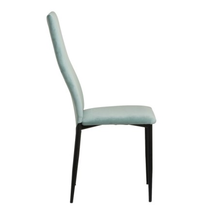 Chair "Wave", black/velor aquamarine-3