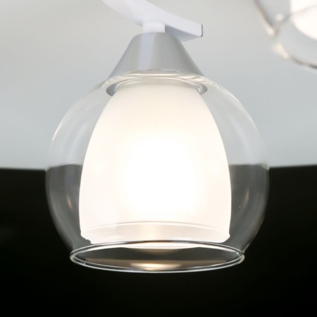 Ceiling chandelier Citilux "Christie" CL152150, 54x54x19 cm, 5x75W, E27, white color-6