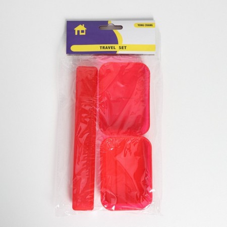 Road set, case for a toothbrush 19 cm, soap dish 10 × 6 × 3.5 cm, color mix-6