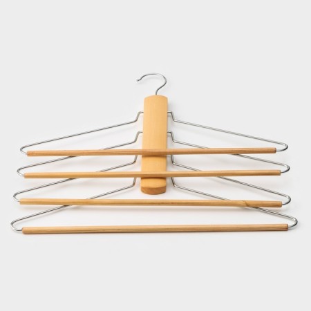 Shoulders - hangers Organizer for clothing multi -level LADOOM Bois, 41 × 38 cm, variety a, color light wood-3