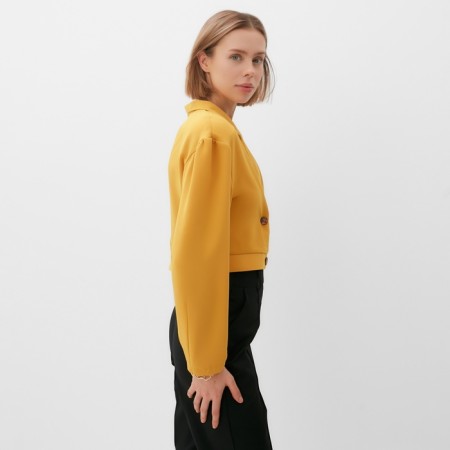 Women's jacket Minaku: Green Trend Mustard color, river 42-4