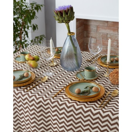 Baby Dolyana 145x145cm, zigzag ts. Brown, 100%PE, matting 200 g/m-3