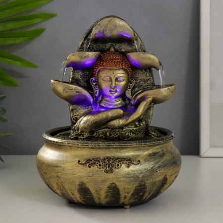 The desktop fountain from the network, the backlight "Buddha and the hand" mix 20x16x16 cm-8