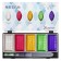 Watercolor paints, pearl, + brush, in a plastic box, 5 colors