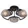 Steel light lamp 33916/3bk+CR BK+CL, 3x60W, E27, 20x42x42 cm, chromium color