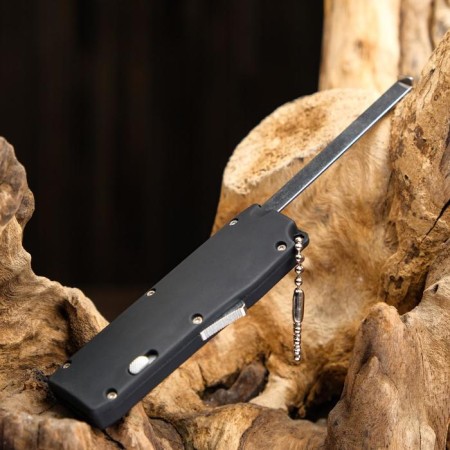 Automatic knife, folding "spike" steel - 420, handle - rubber, 14 cm-1