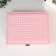 Casket to the leatherette for jewelry "Crosses" Pink 7x24x17.5cm