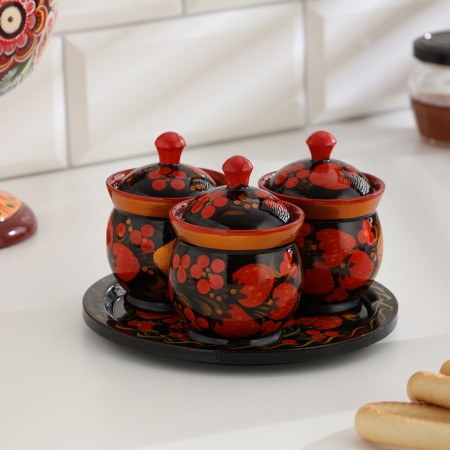 Set of spices "Strawberry", medium, 15 × 15 × 6 cm, Khokhloma-5