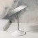 Desktop mirror, on a flexible leg, mirror surface 13.5 × 16.5 cm, white color
