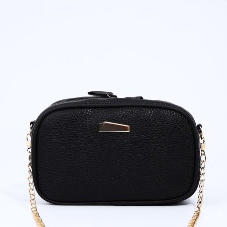 Bag Cross-Bodi with a zipper, black color