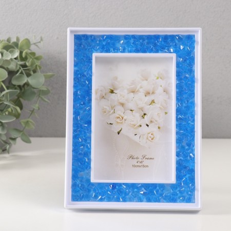 Photo frame plastic 10x15 cm "Blue pebbles" 2x14.7x19.7 cm