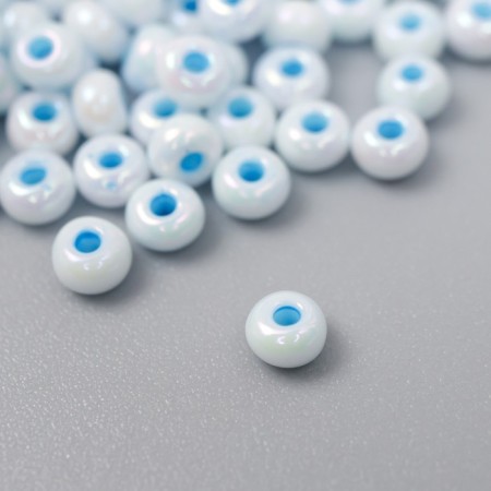 Glass glass 8/0 "Color middle. Blue water" 10 g
