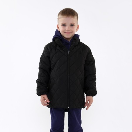 Children's jacket quilted, black color, height 110 cm-1