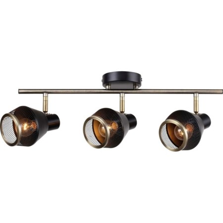 Spot Vekta 3XE14 40W, size 53.5x10x22 cm, black color and bronze