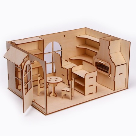 Game set of puppet furniture "Bakery"-1