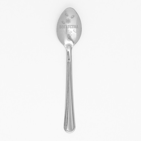 Spoon souvenir on the postcard "New Year's collection: wealth", 3 x 14 cm-2