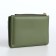 Women's wallet on the button, green color