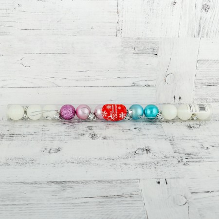 Set of balls plastic D-3 cm, 12 pcs "Bridget" mix-1