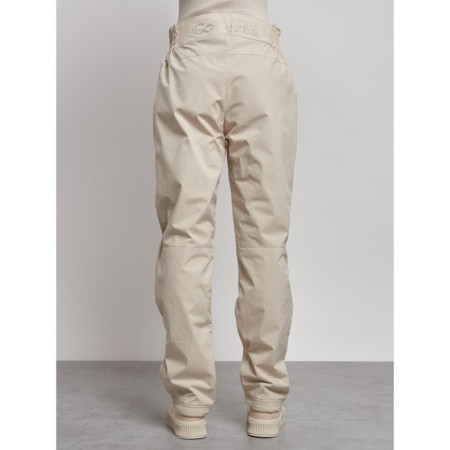 Warmed female trousers, size 48, beige color-15