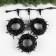 Garland "Clip-Light" 3 threads of 20 m, IP44, UMS, dark thread, 399 LED, white glow, flicker, 24 V