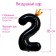 Foil ball 40 "" Number 2 with the crown ", the color is black