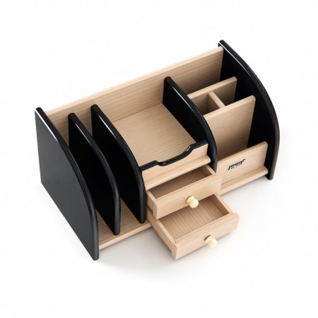 Organizer 7 sections, 2 ode to the box, wenge/oak milk, 30*16*15cm-3