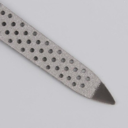 Metallic-trimmer for nails, perforated, with a protective cap, 15 cm, in a case, black color is black-3