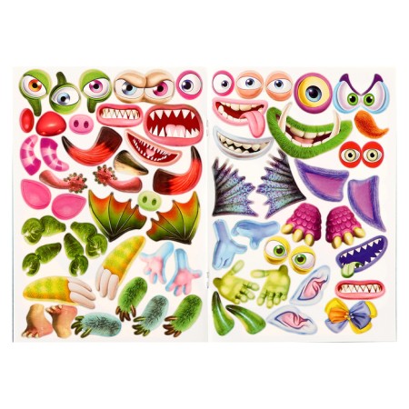 A book with stickers. Create your monster. One -eyed-2