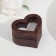 Casket for rings "heart", white pillow, dark tree