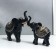 Polystone souvenir "Indian black elephants with a pattern on the Popon" N-r 2pp 18x7x17 21.5x8.5x21 cm 735555