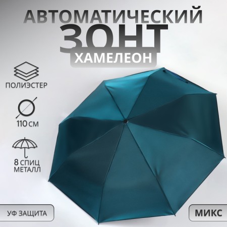 Automatic "Chameleon" umbrella, 3 additions, 8 spokes, r = 47 cm, color mix