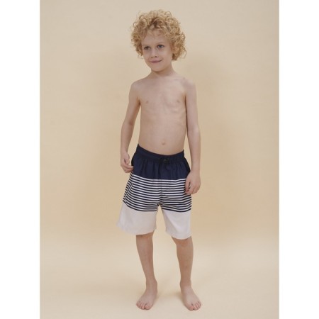 Bathing shorts for a boy, height 140 cm, dark blue color-5