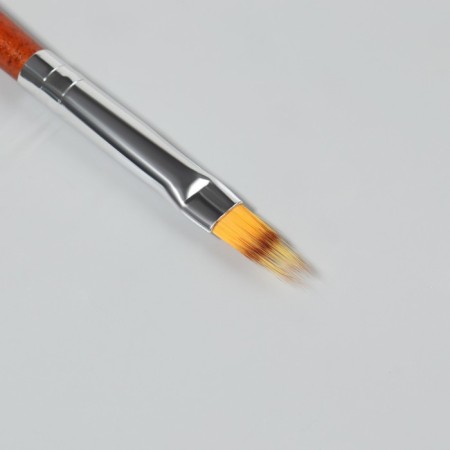 Brush for nail design "Ombre", 19 cm, D - 5 × 12 mm, brown color-3