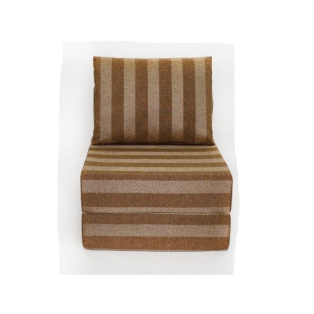 Handwheel chair-bed "Octa", size 75x100x75 cm, mobbled, brown strip-4