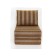 Handwheel chair-bed "Octa", size 75x100x75 cm, mobbled, brown strip