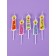 Candles for the cake "Funny Lights", 5 pcs, multi -colored