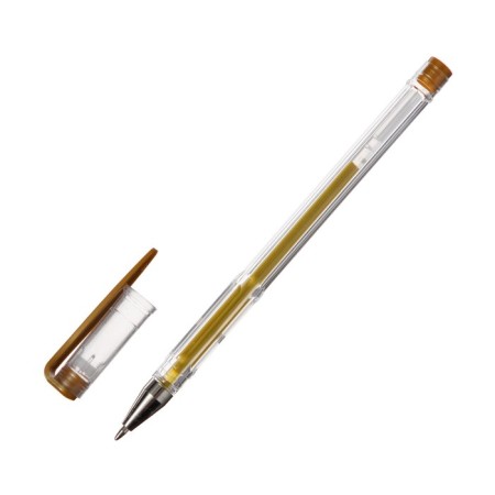 A set of gel pens 3 colors, the case is transparent, white, silver, gold-1