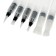 A set of nylon brushes, calligraphic, 6 pieces, with a piston mechanism