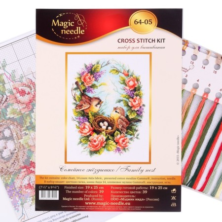 Cross embroidery "Family nest"-4
