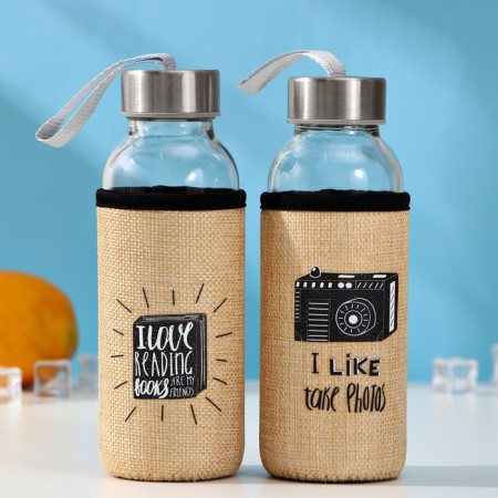A glass bottle in the Czech “Idea”, 300 ml, h = 17.5 cm, Mix drawing-3