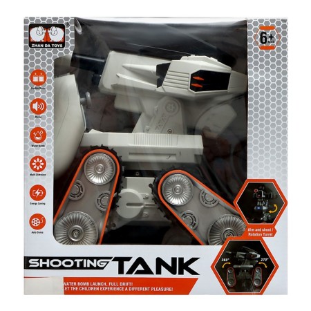 Luno Road tank, radio control, sound, shoots gel bullets, white-17